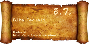 Bika Teobald névjegykártya